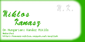 miklos kanasz business card